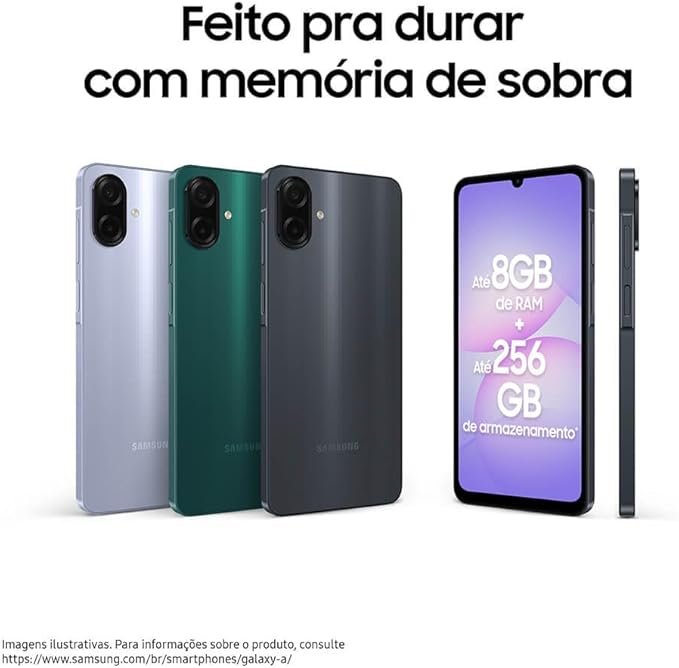 Smartphone Samsung Galaxy A07 128GB em oferta na Amazon Brasil